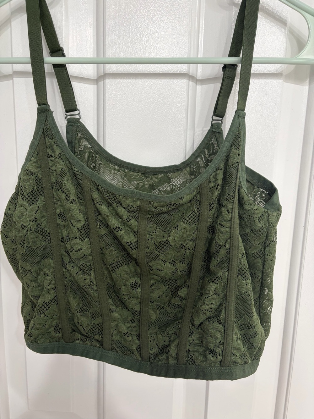 Colsie Olive Green Lace Bralette